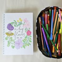 Growing Paper A hug of Flowers Notebook